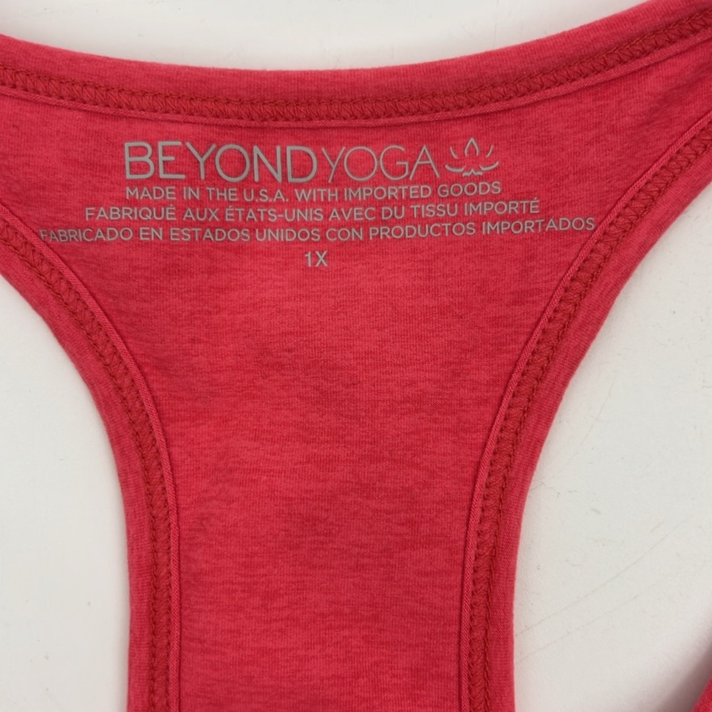 NWT’S Beyond Yoga Space Dye Racerback Sports Bra Hot Pink Soft SZ 1X - Picture 5 of 6